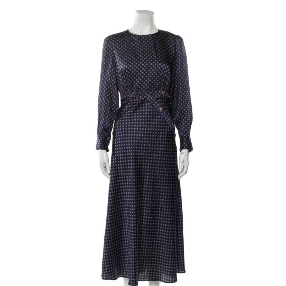 Sandro Polka Dot Print Long Dress Size: S